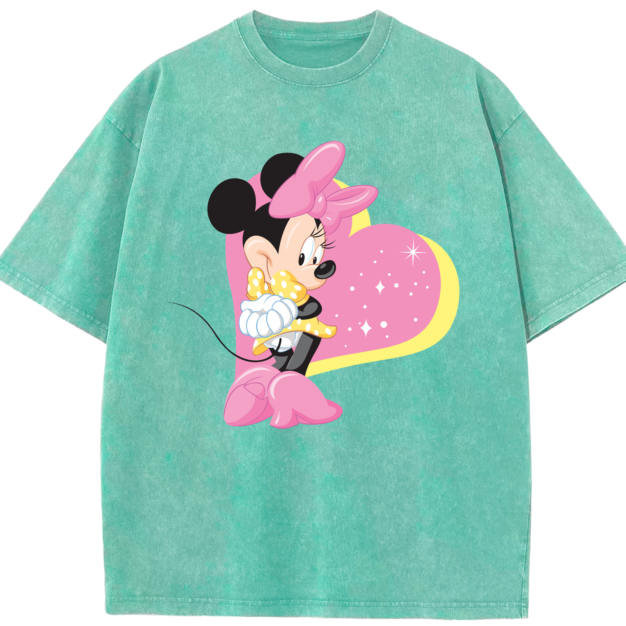 （画像用） ミッキーマウス Mickey Mouse 綿100% ヴィンテージ風 半袖Tシャツ（フロントプリント）